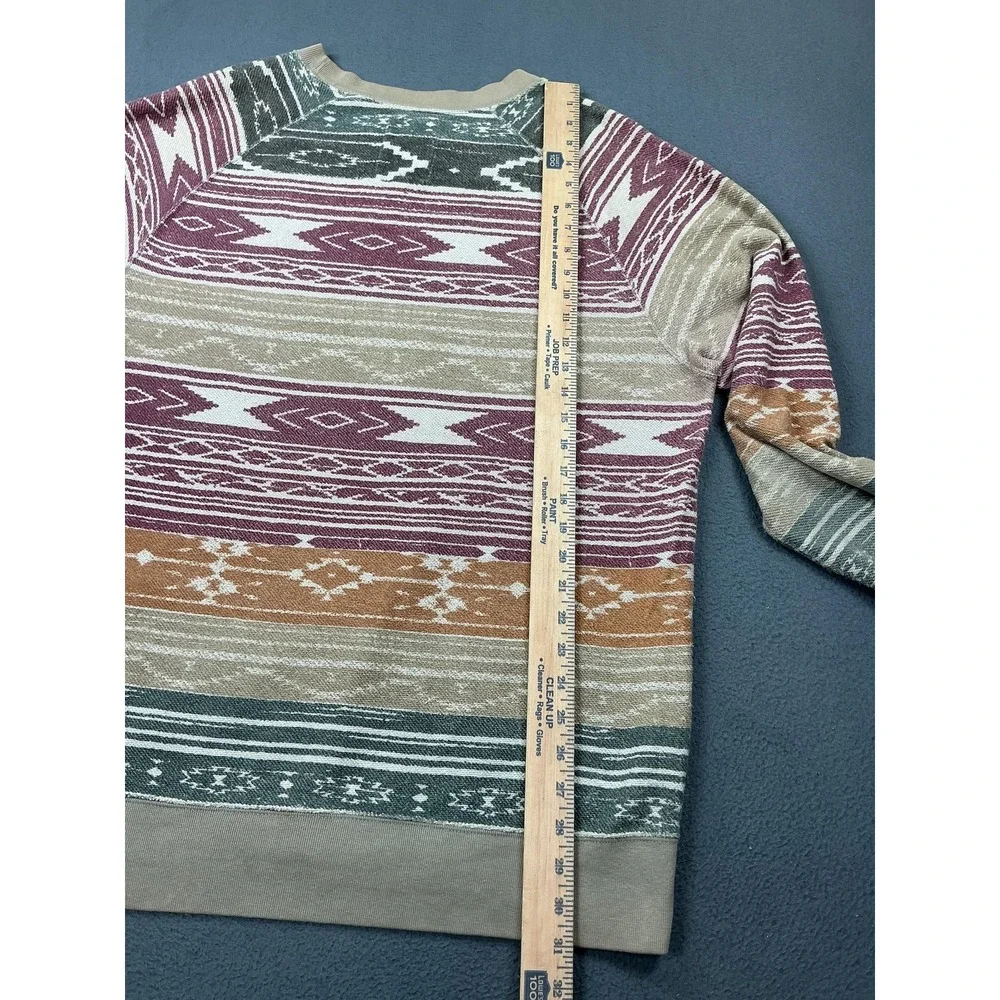 Third & Army Sweater Mens XL Multicolor Aztec Cotton Polyester Crewneck Pullover